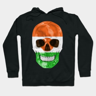 Niger Flag Skull - Gift for Nigerien With Roots From Niger Hoodie